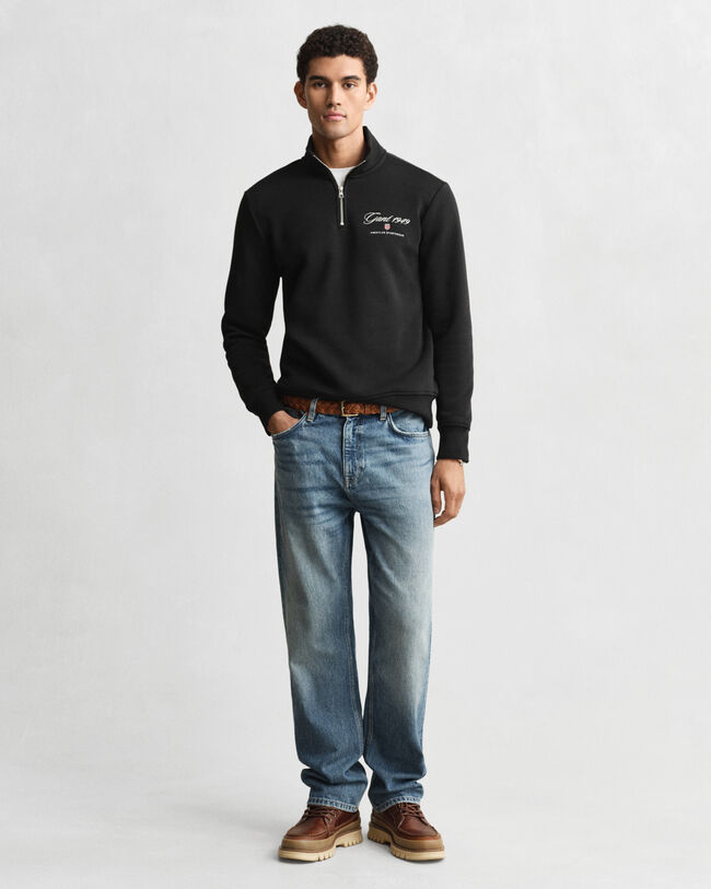 Sweatshirt com meio fecho Graphic