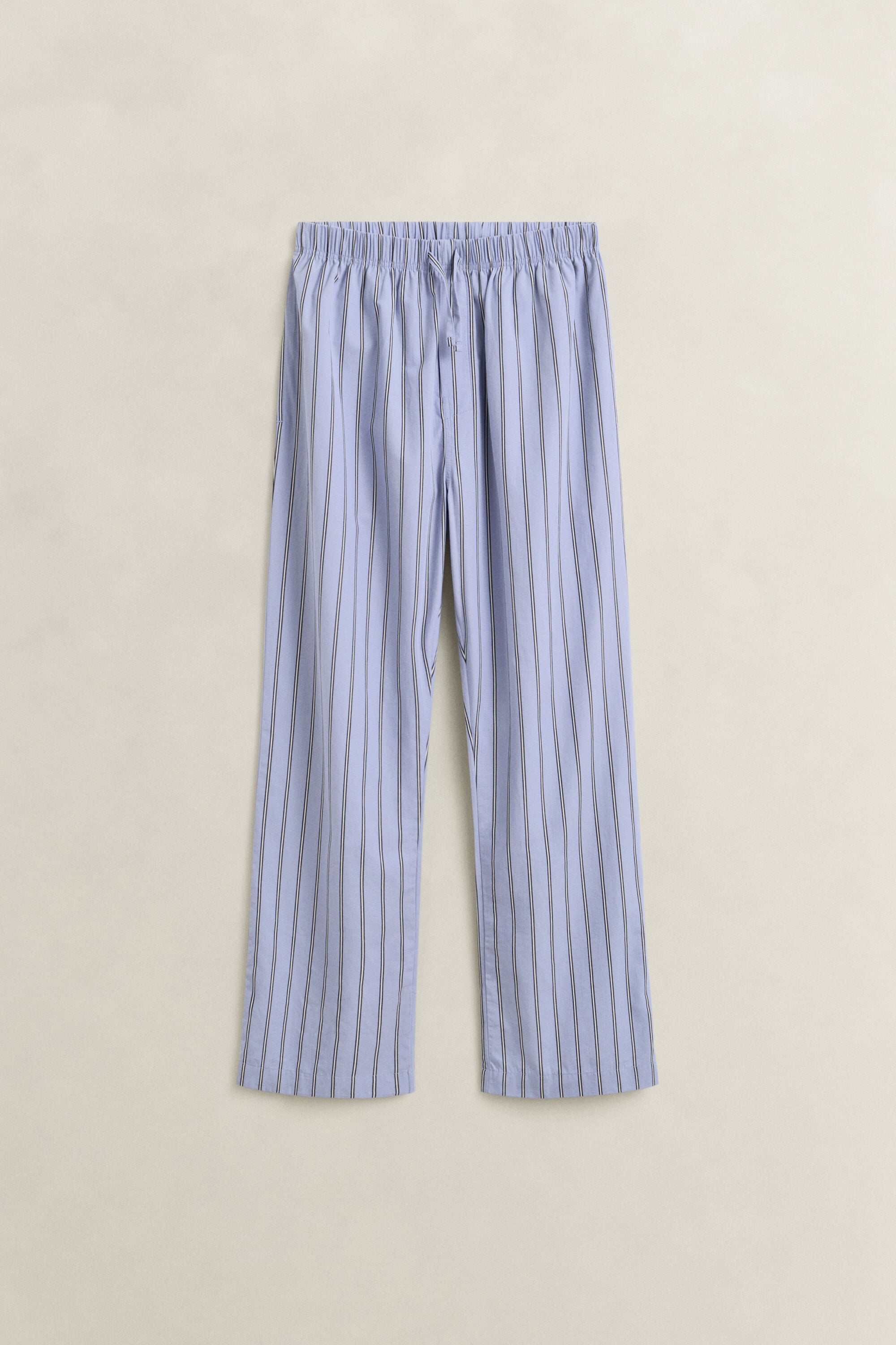 Calças de pijama em popelina às riscas