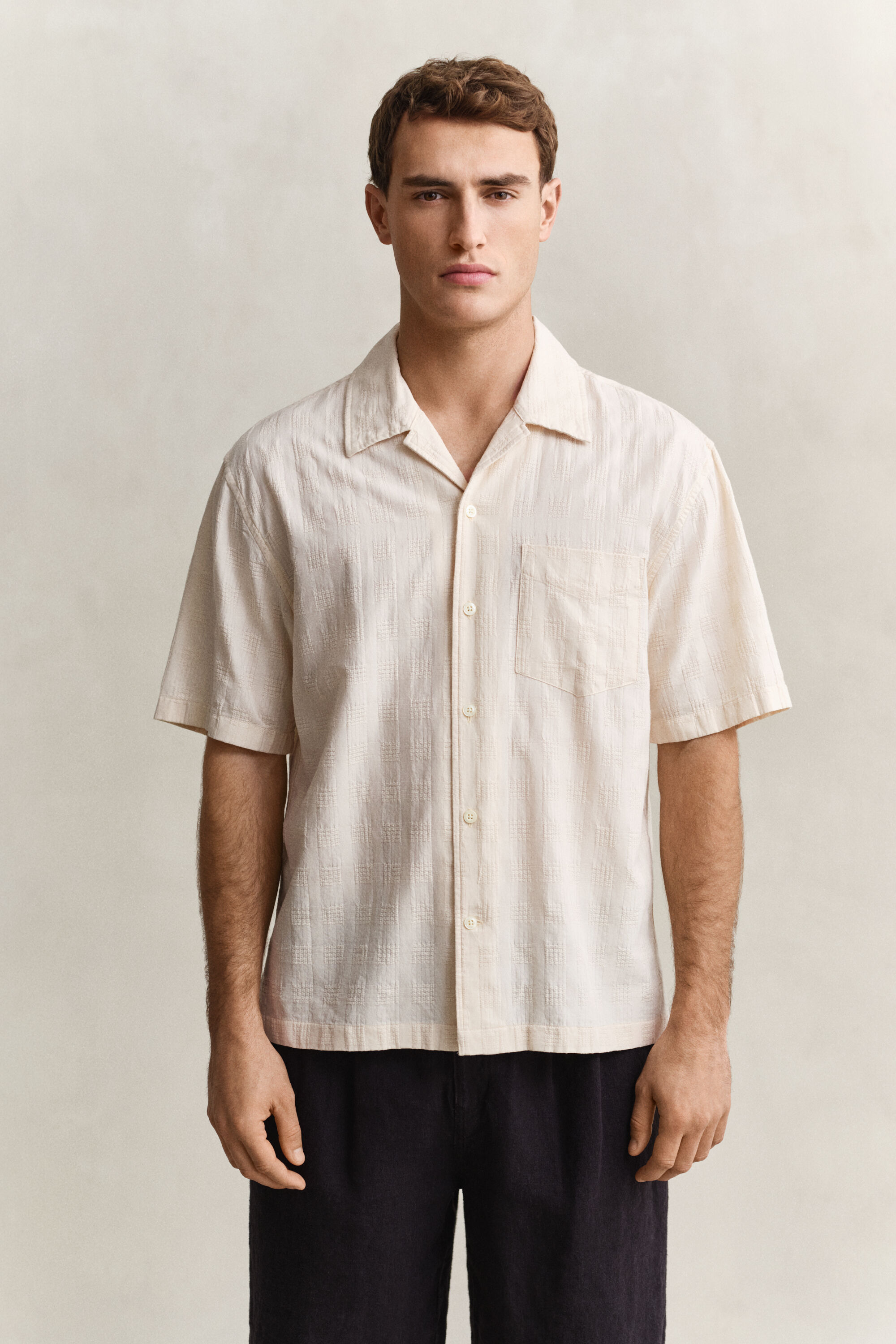 Camisa com padrão de xadrez