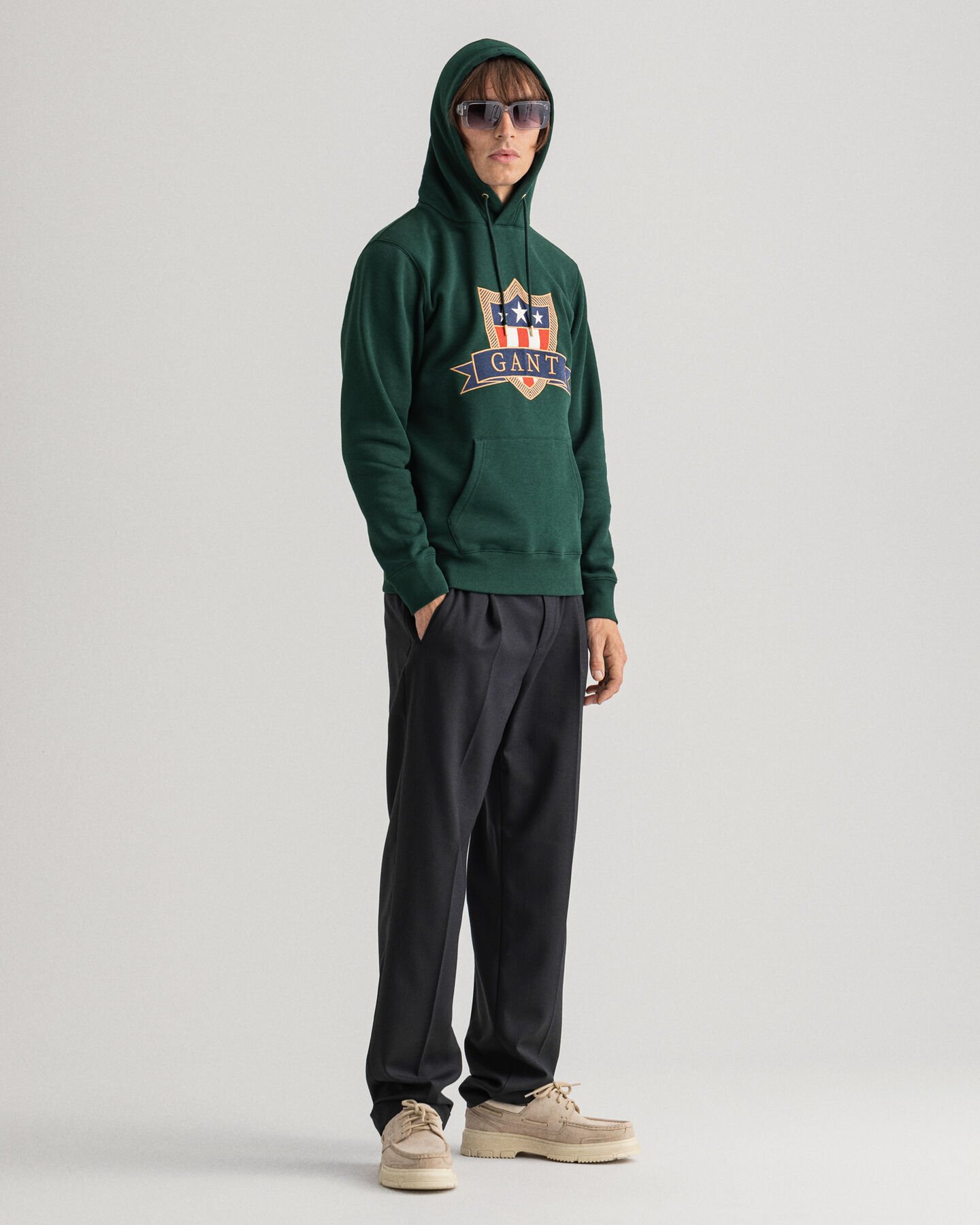 Camisola com capuz Banner Shield