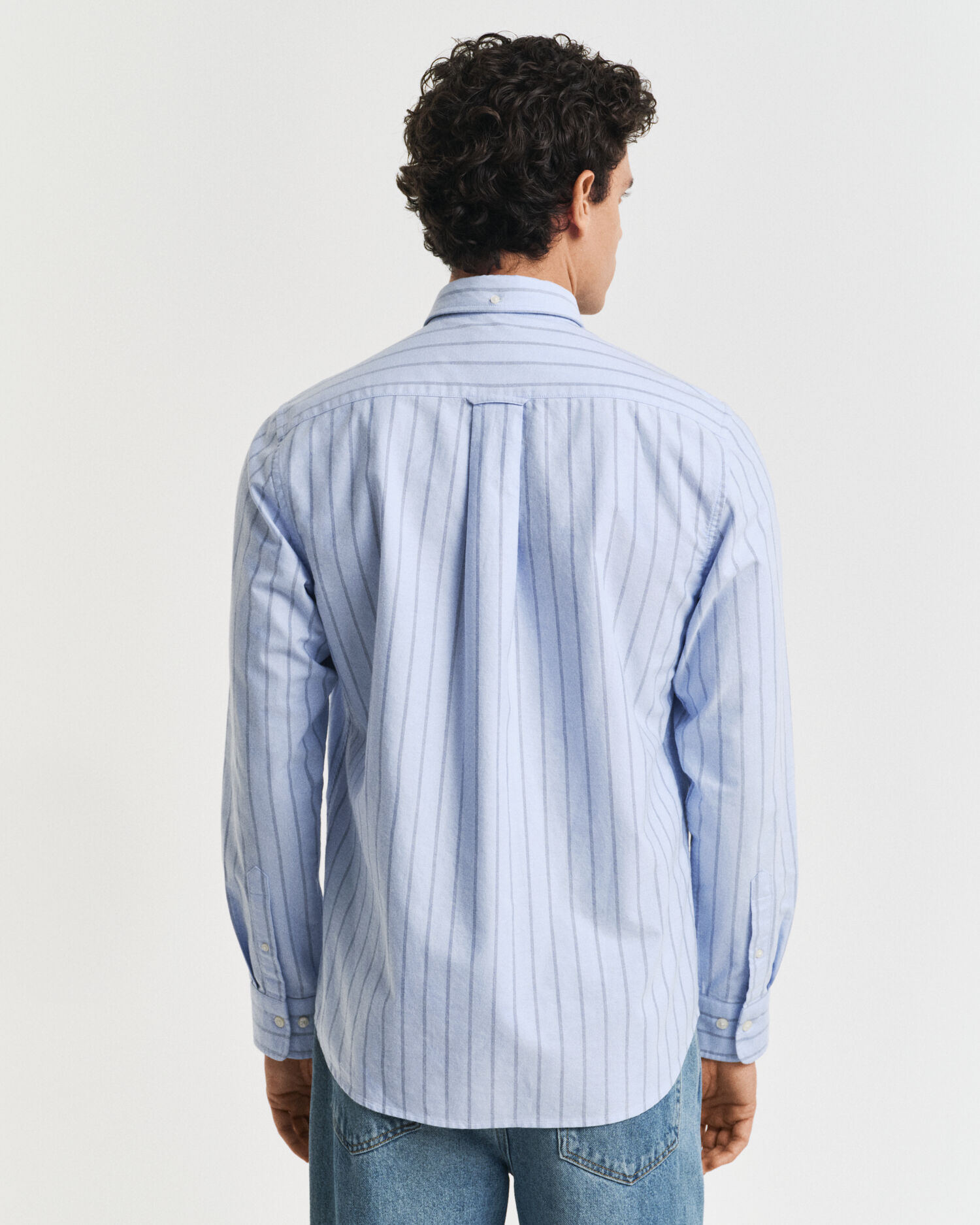 Camisa Oxford clássica às riscas regular fit