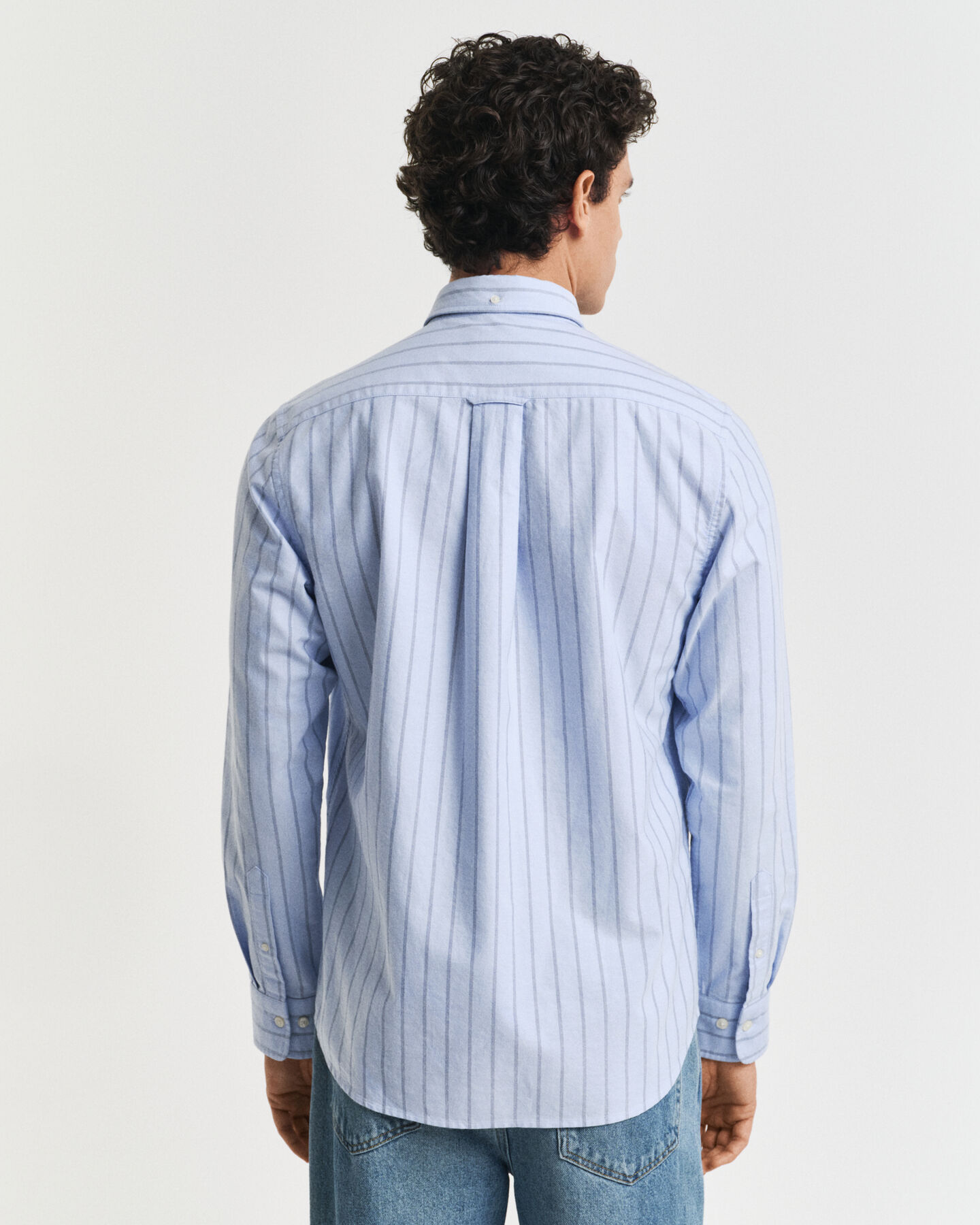 Camisa Oxford clássica às riscas regular fit