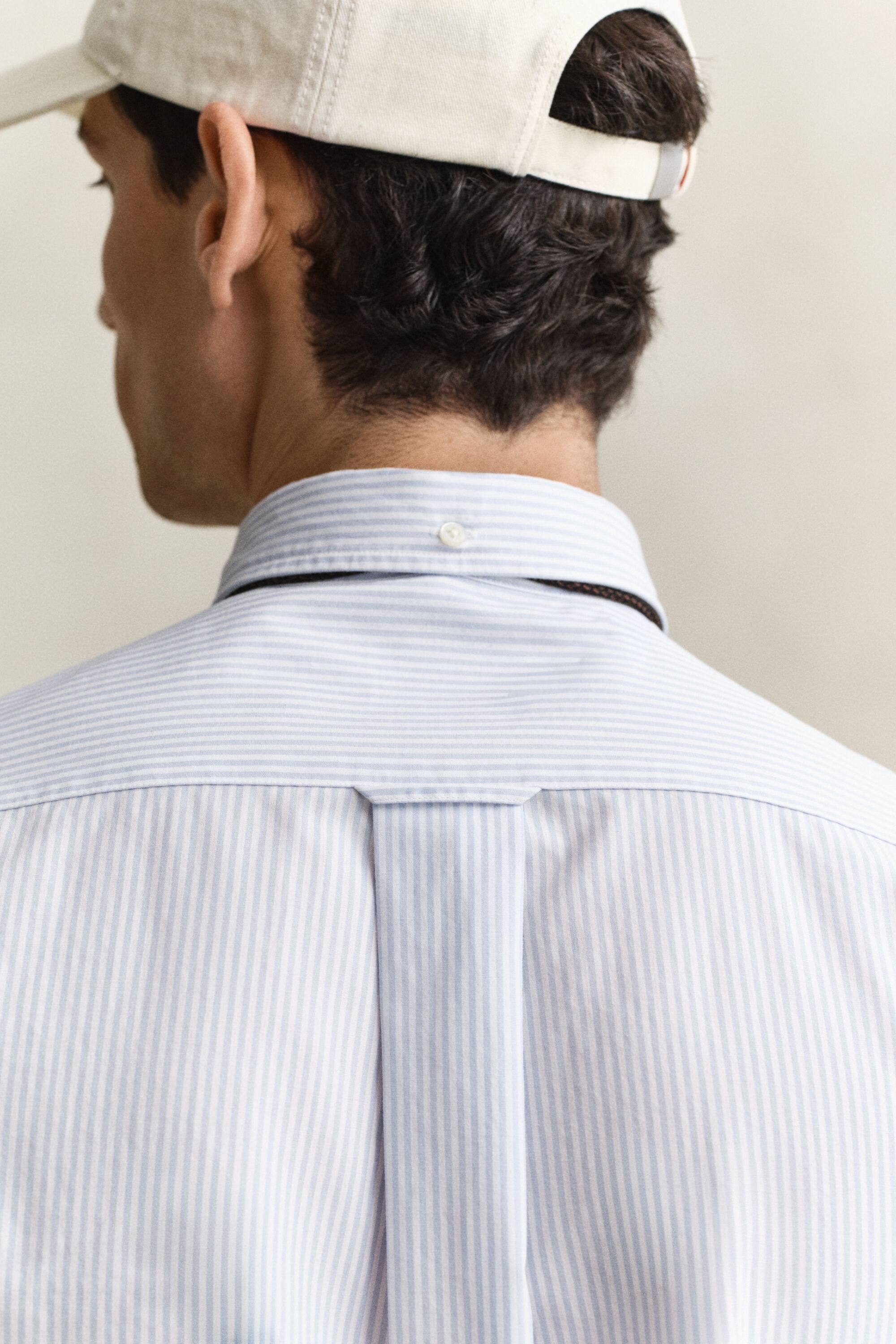 Camisa em popelina às riscas Classic regular fit