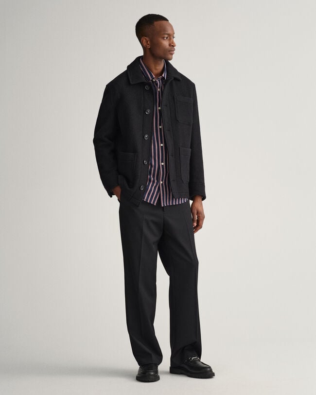 Camisa às riscas Dobby relaxed fit