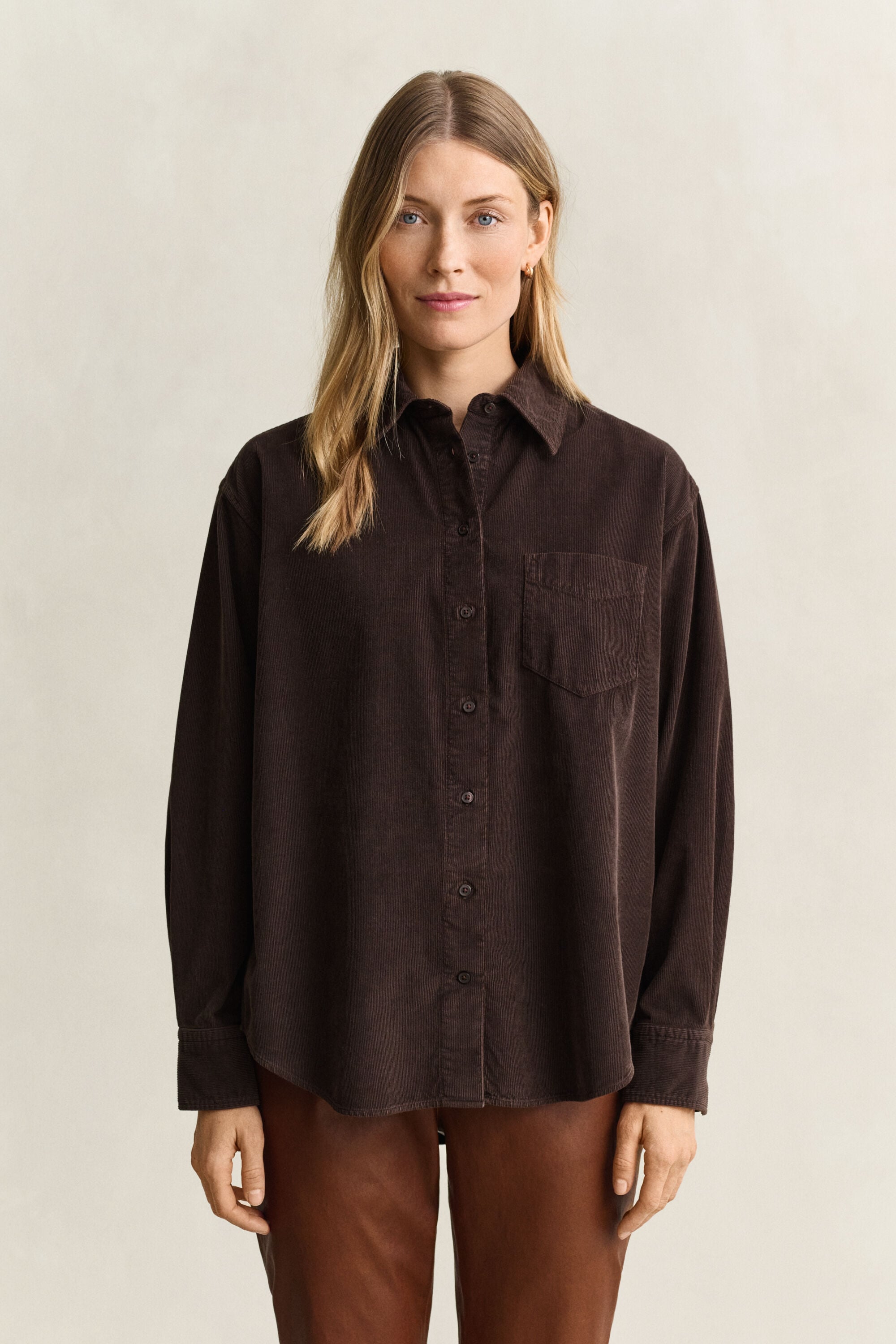 Camisa de bombazina relaxed fit