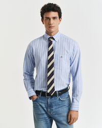 Camisa Oxford clássica às riscas regular fit