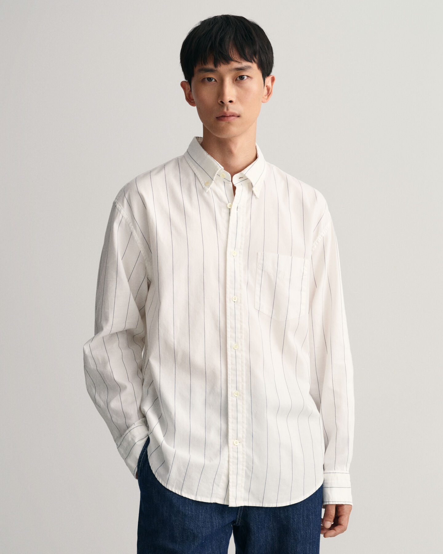 Camisa Oxford pinstripe relaxed fit