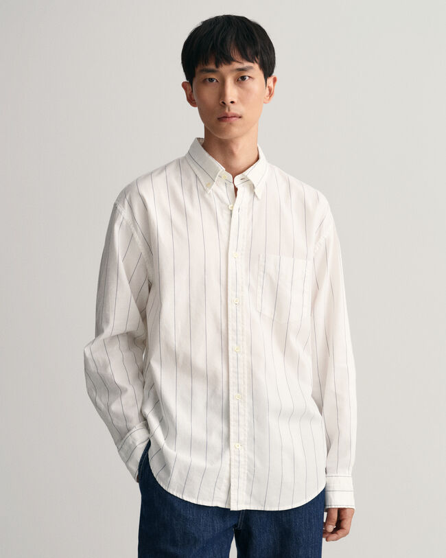 Camisa Oxford pinstripe relaxed fit