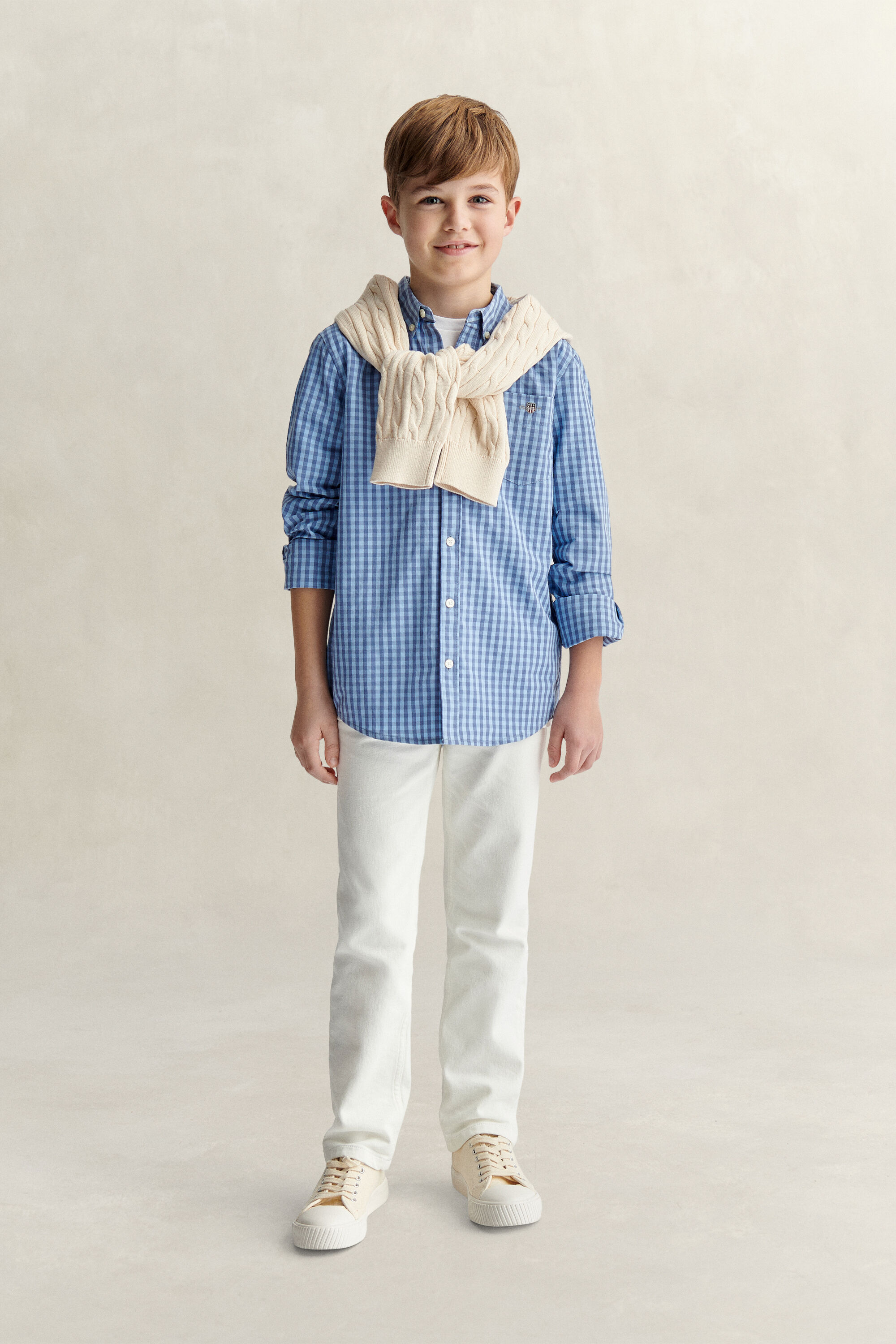 Camisa de popelina Gingham Teen Boys