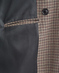 Gabardina em lã com padrão Houndstooth
