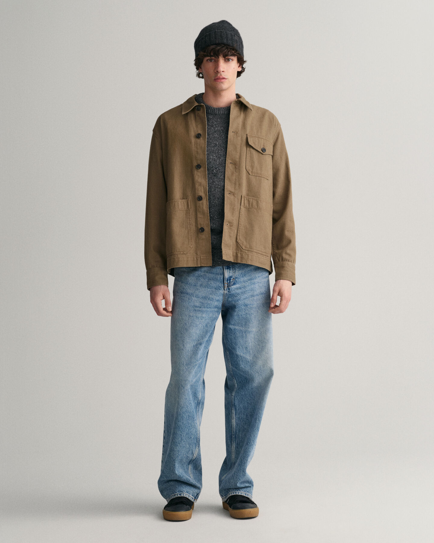 Sobrecamisa em sarja escovada