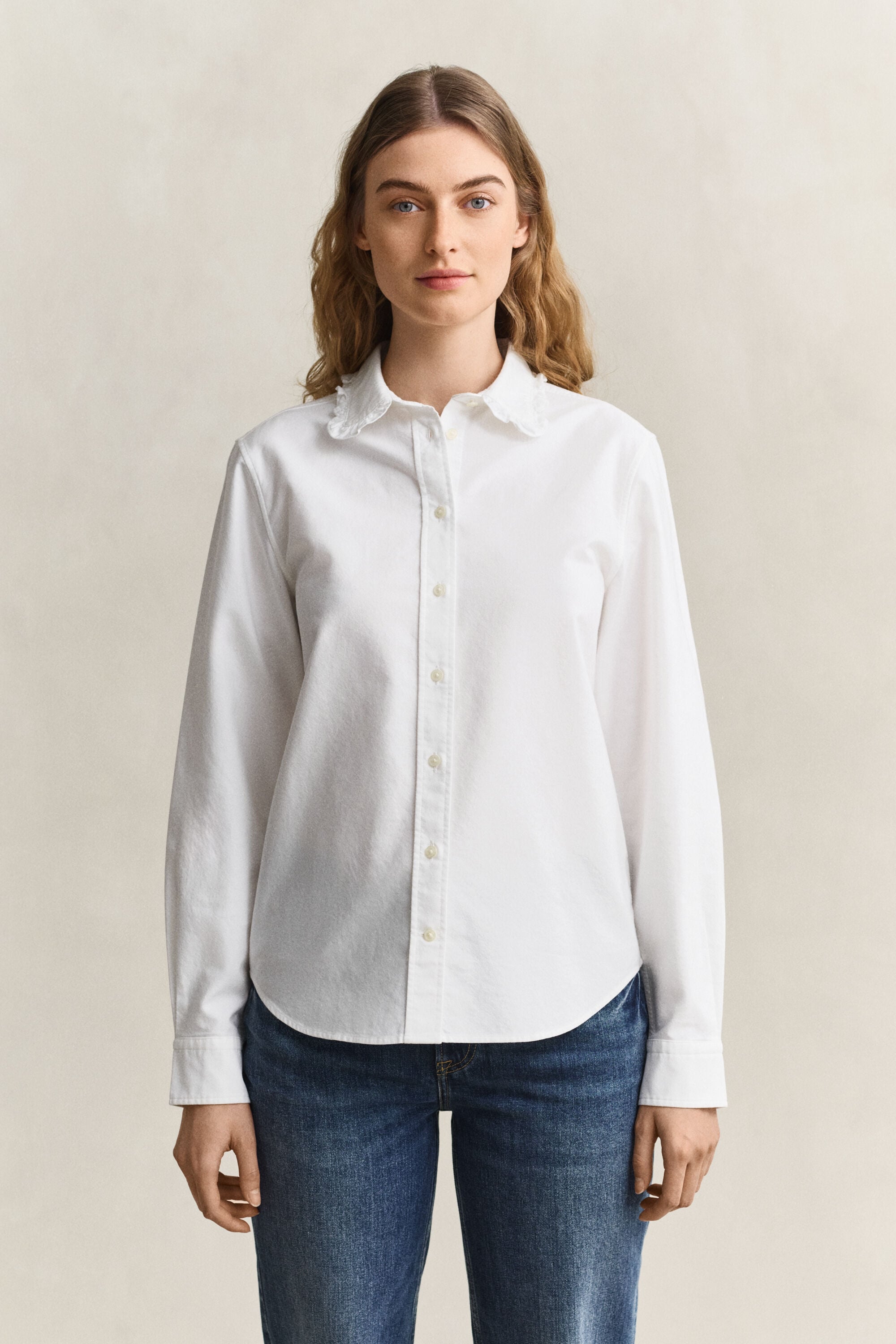 Camisa Oxford Classic com folhos