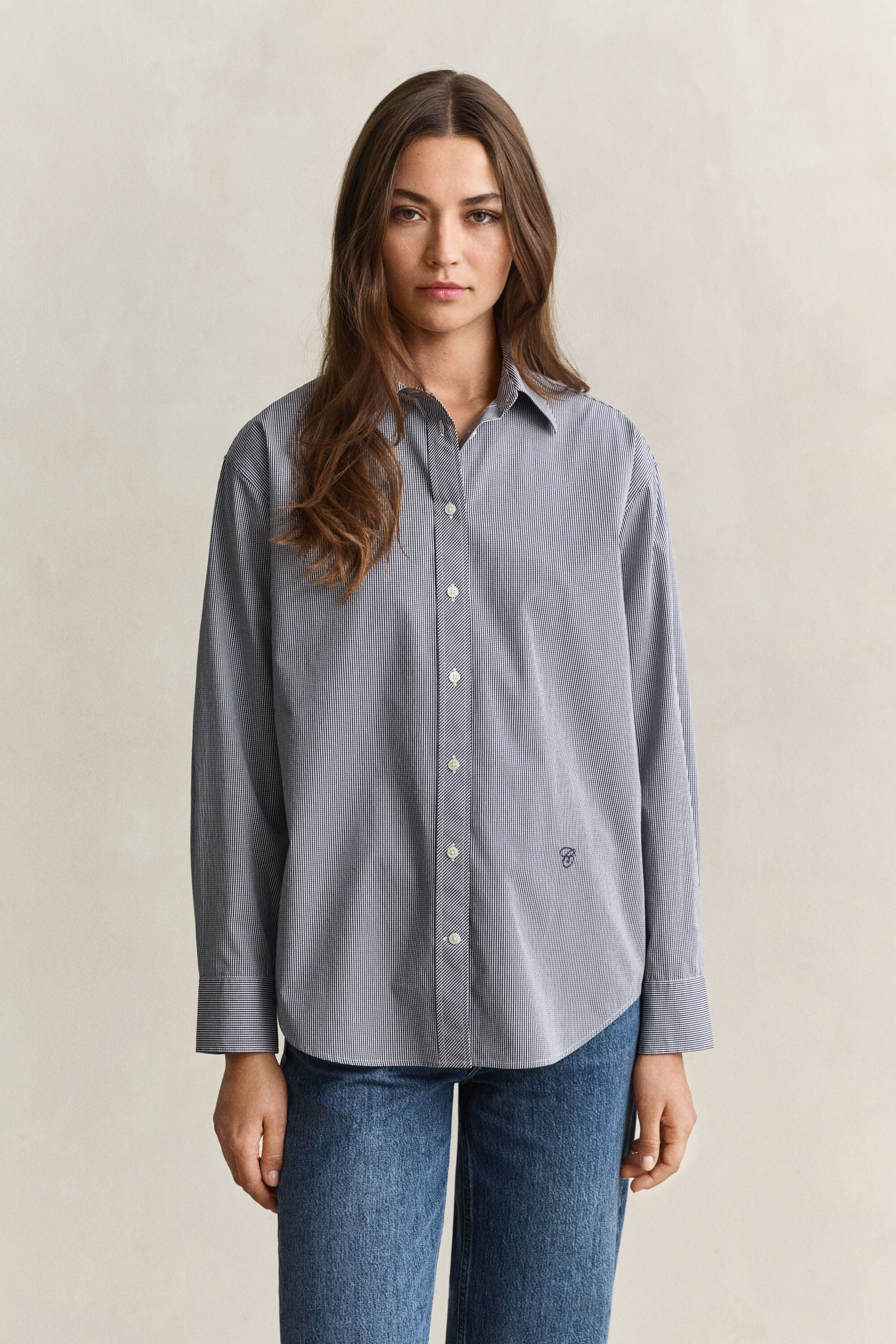 Camisa com padrão de xadrez