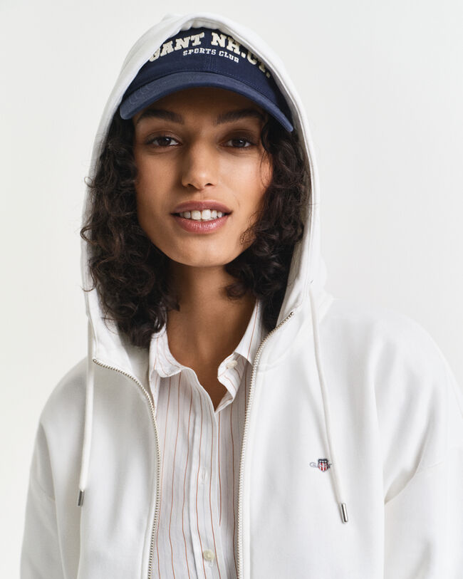 Sweatshirt com capuz e fecho Shield