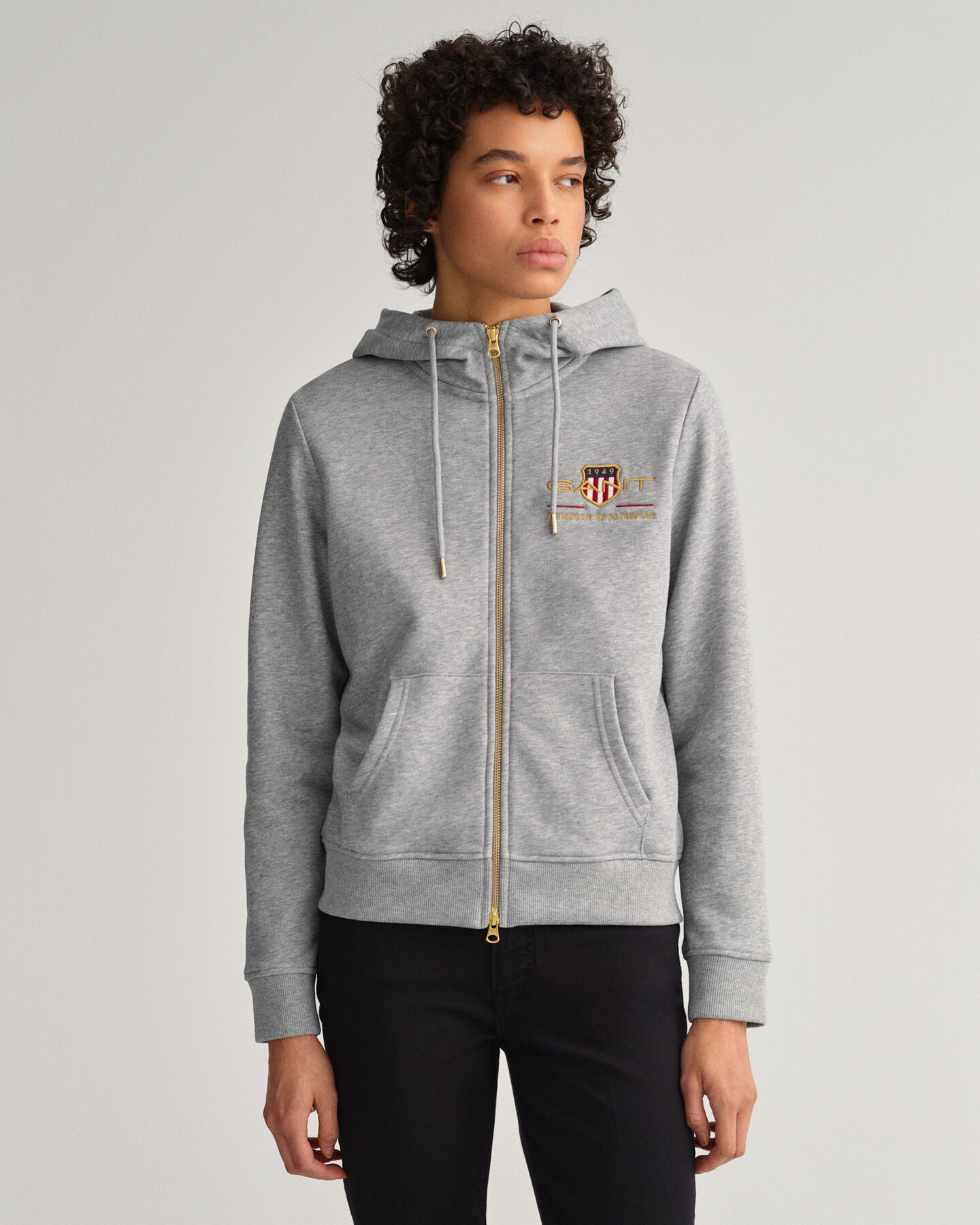 Sweatshirt com capuz e fecho de correr Archive Shield