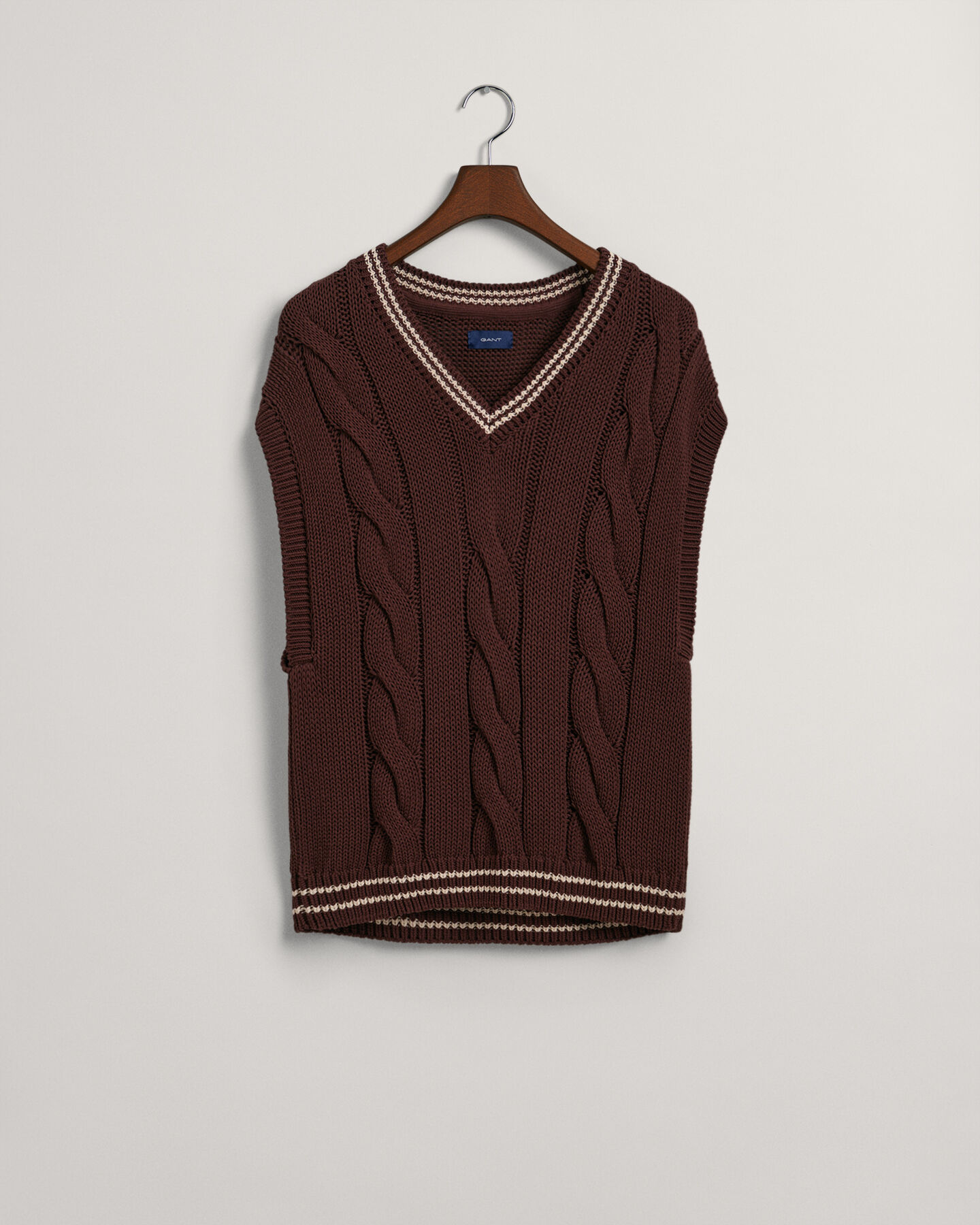 Colete em malha entrançada