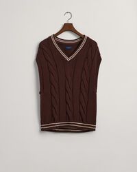 Colete em malha entrançada