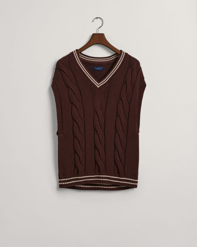 Colete em malha entrançada