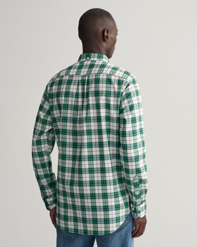 Camisa Oxford axadrezada regular fit