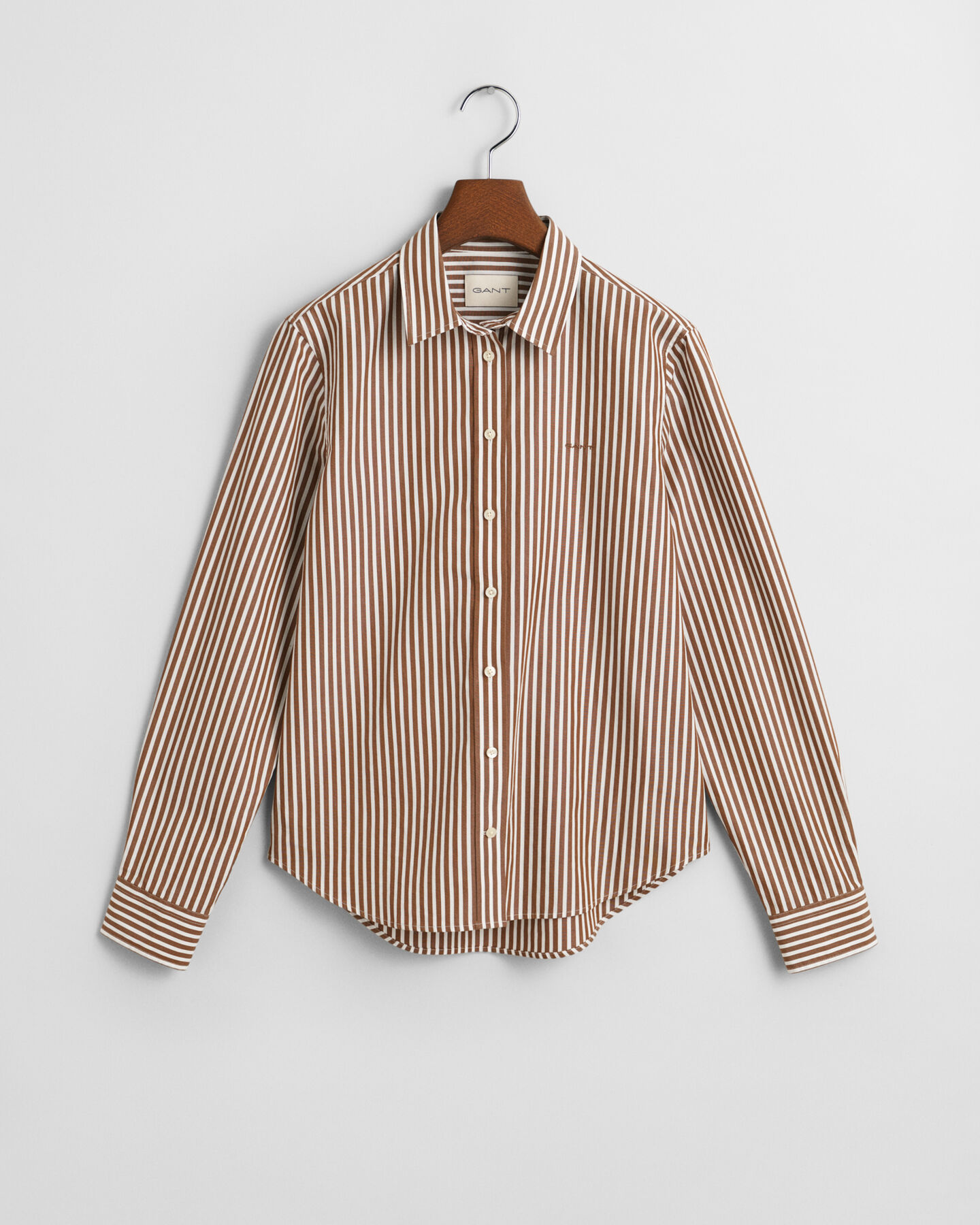 Camisa em popelina às riscas Classic regular fit