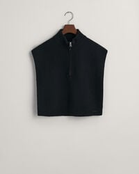 Peitilho em malha de lã com fecho de correr