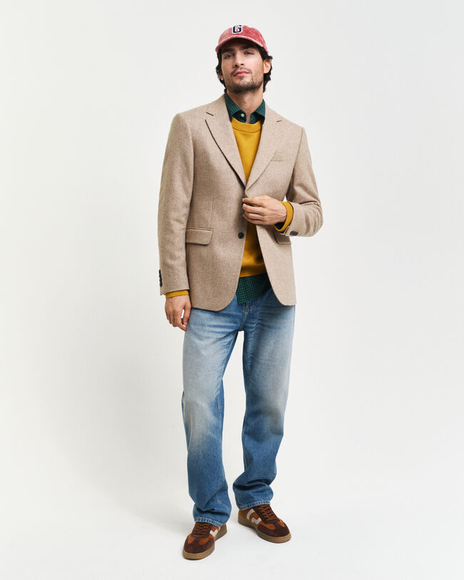 Blazer de fato Herringbone