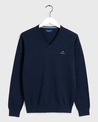 Sweatshirt com decote em V de algod&atilde;o Classic