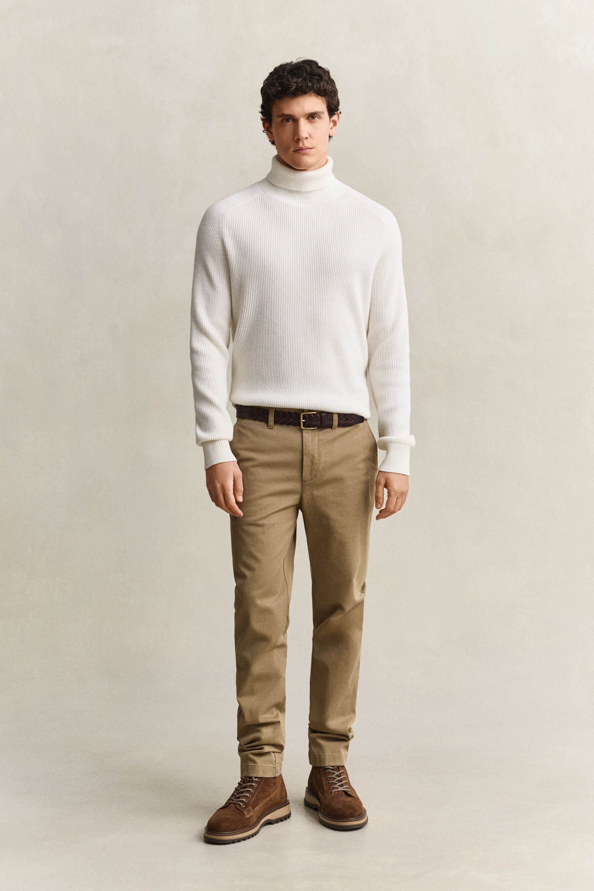 Calças chino confortáveis slim fit