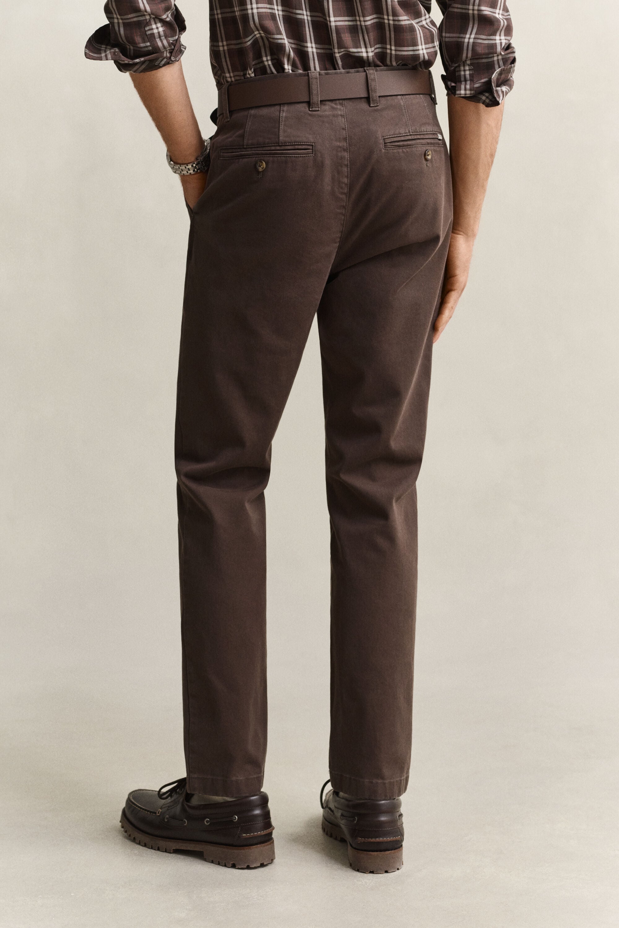 Calças chino confortáveis slim fit