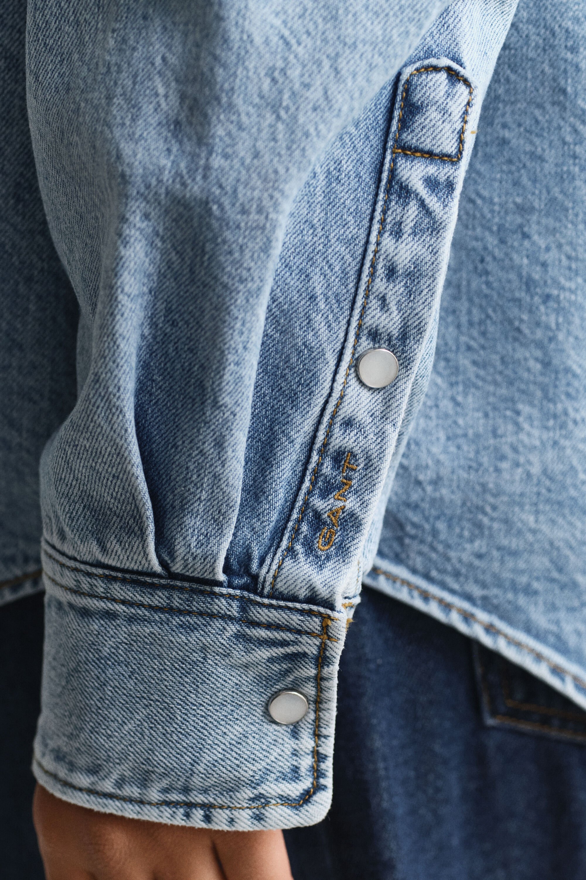 Camisa de ganga relaxed fit