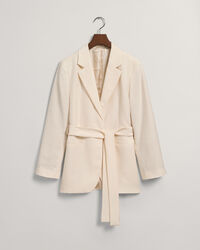 Blazer com cinto Fluid corte normal