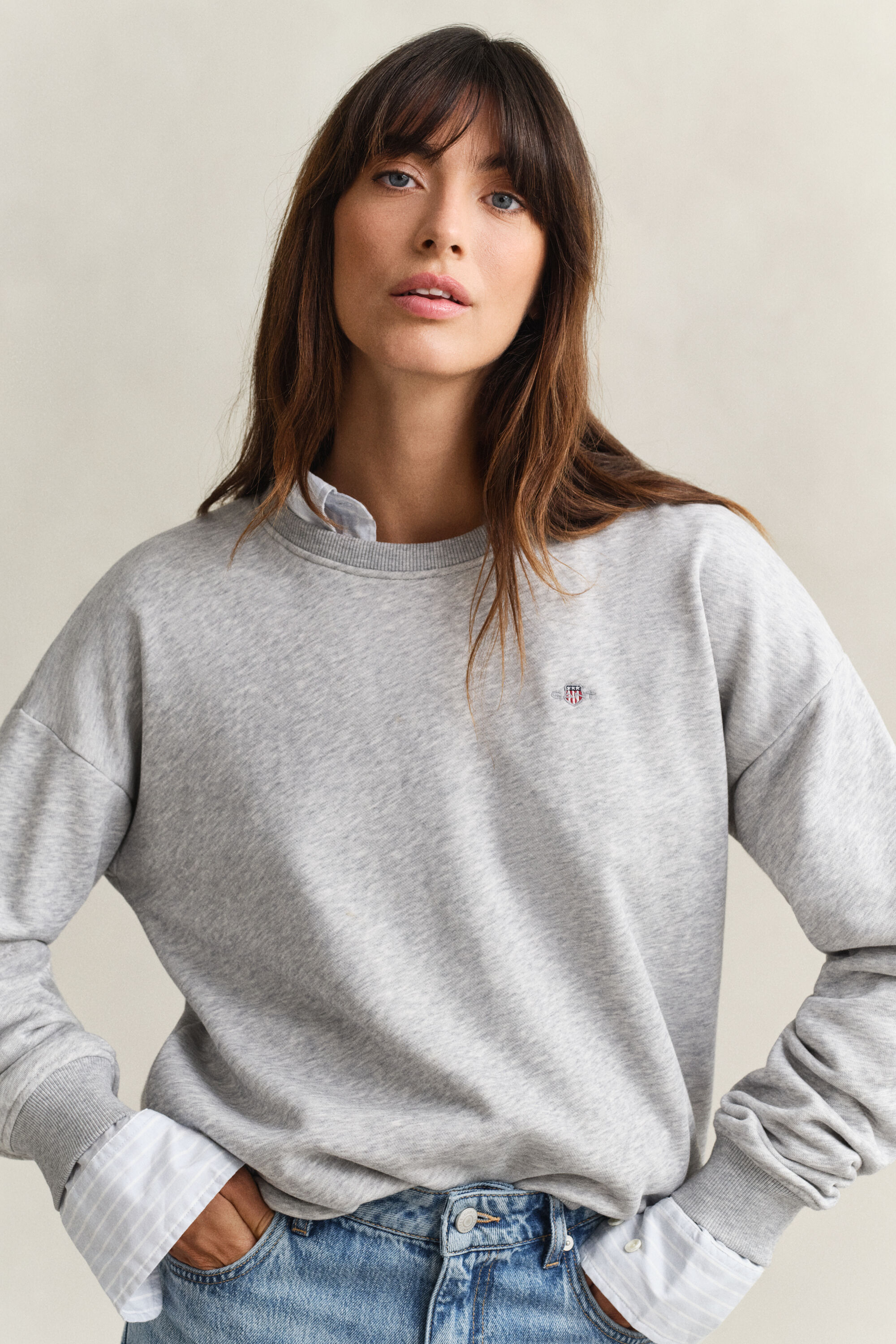 Sweatshirt com decote redondo Shield