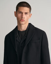 Sobretudo clássico formal em lã