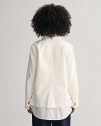 Casaco-camisa em sarja