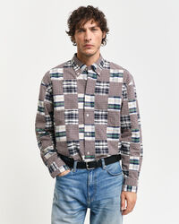Camisa com patchwork Remake relaxed fit
