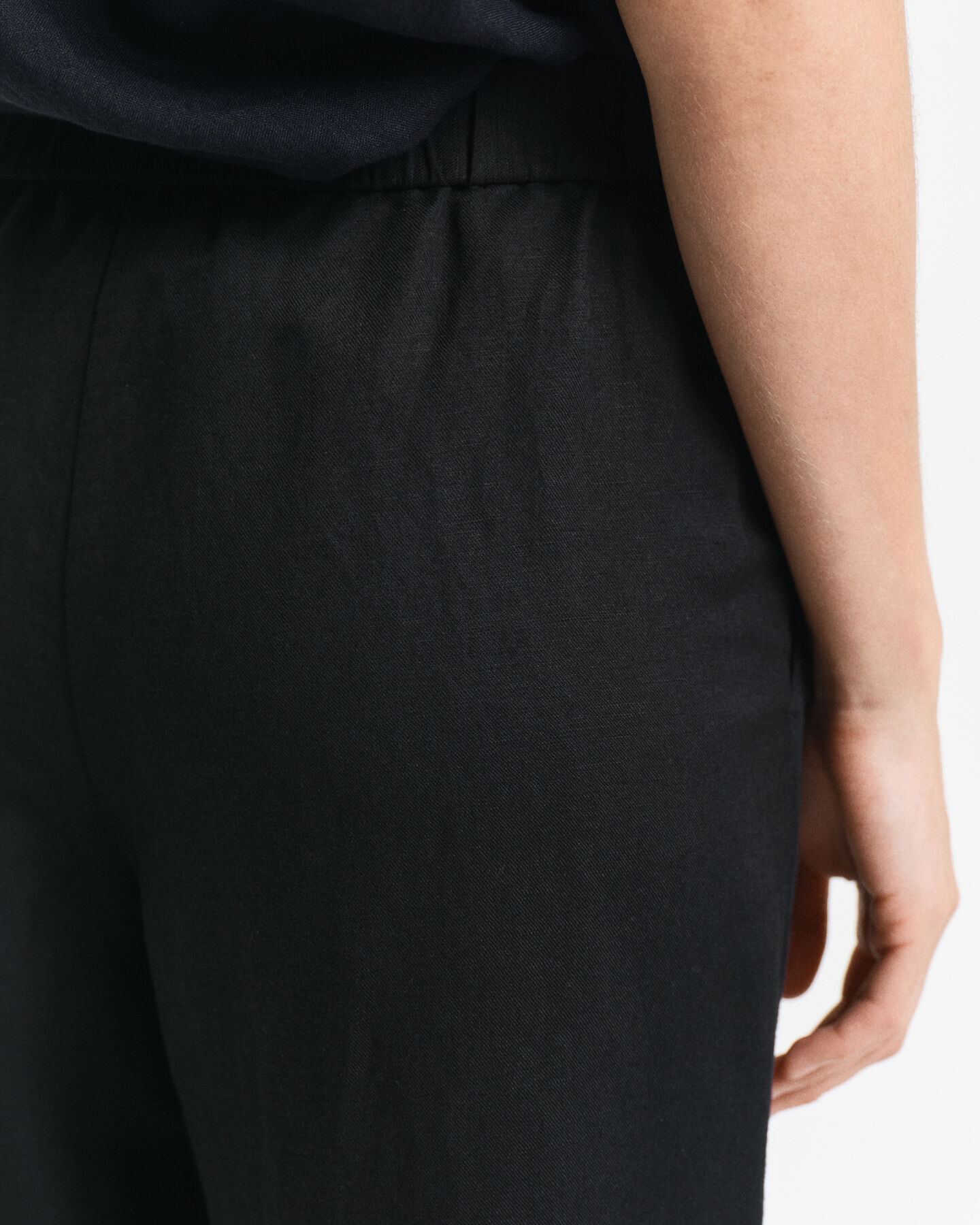 Calças pull-on em mistura de linho relaxed fit