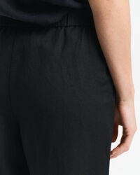 Calças pull-on em mistura de linho relaxed fit