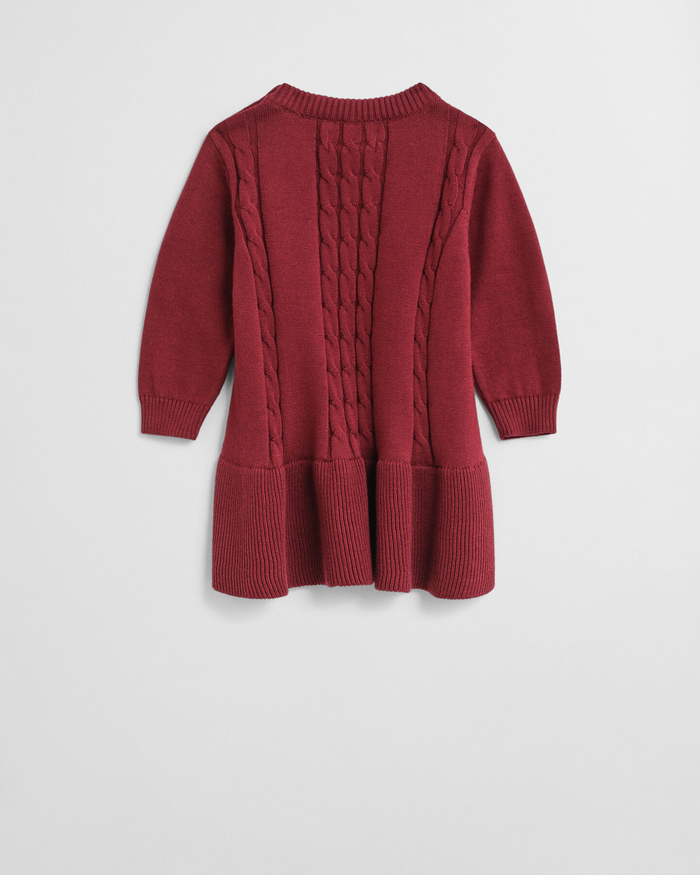 Vestido em malha entrançada de algodão Baby Girls