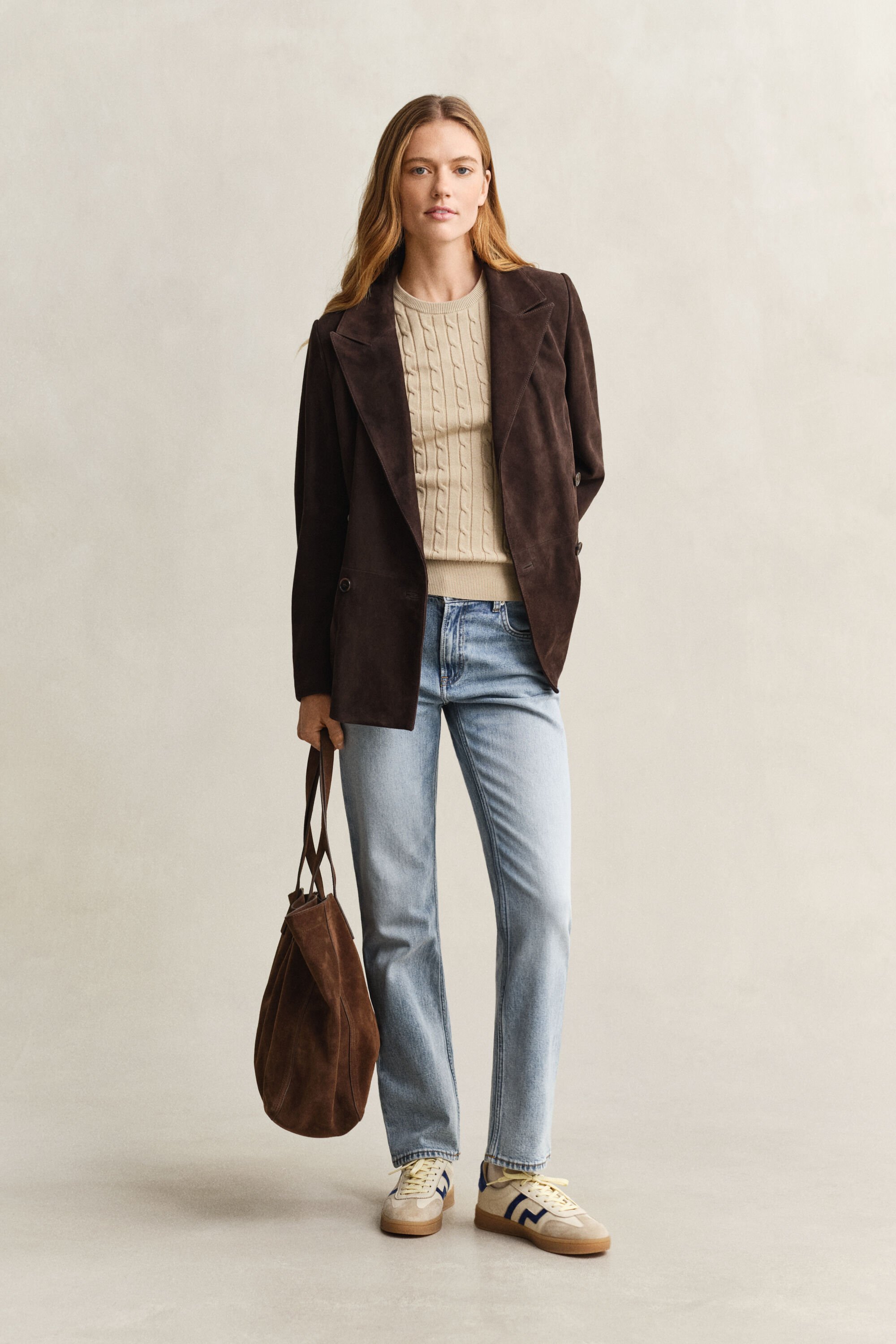 Camisola de manga curta em malha entrançada