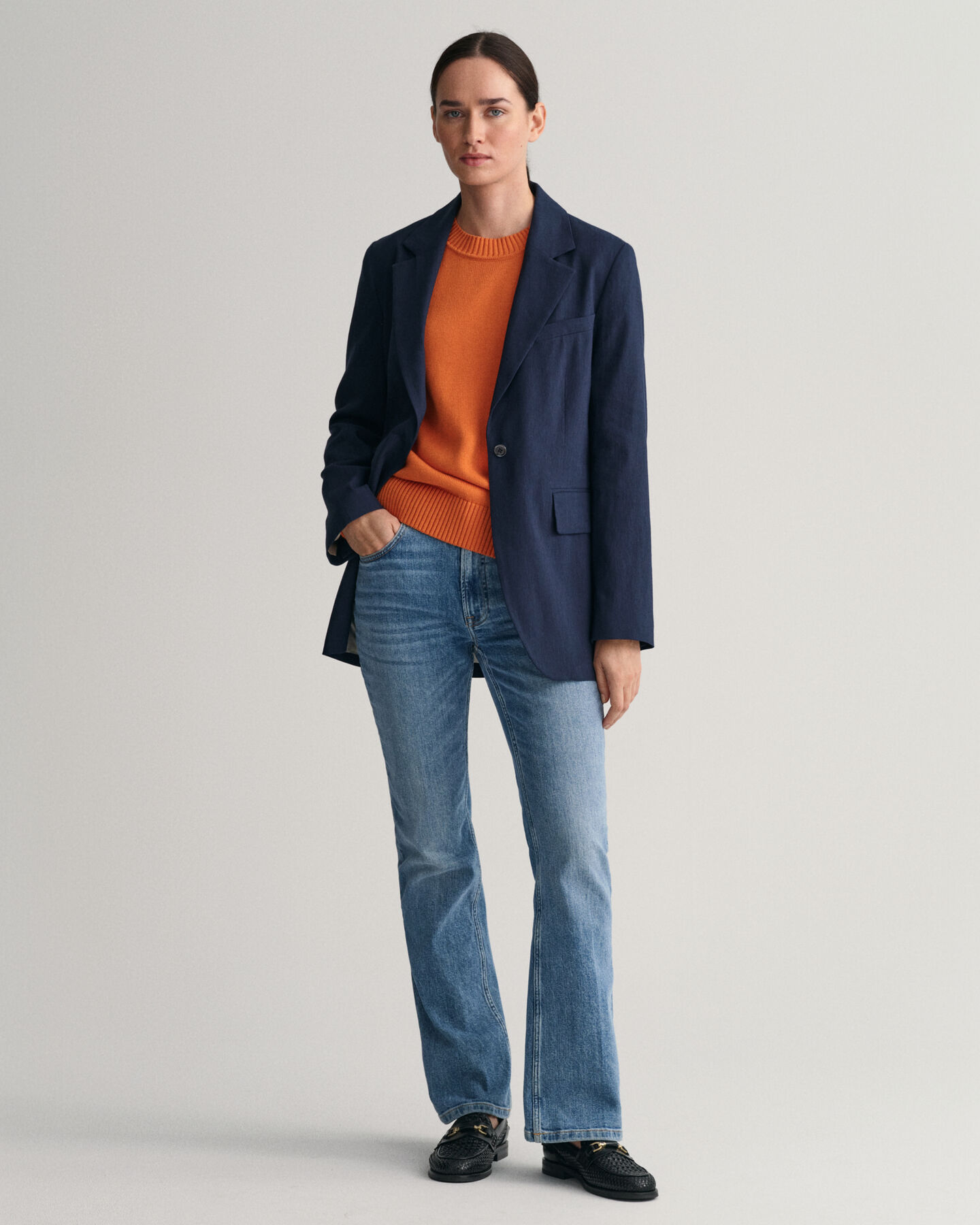 Pulover com decote redondo de algod&atilde;o Icon G