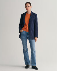 Pulover com decote redondo de algod&atilde;o Icon G