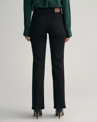 Calças de ganga evasê coloridas