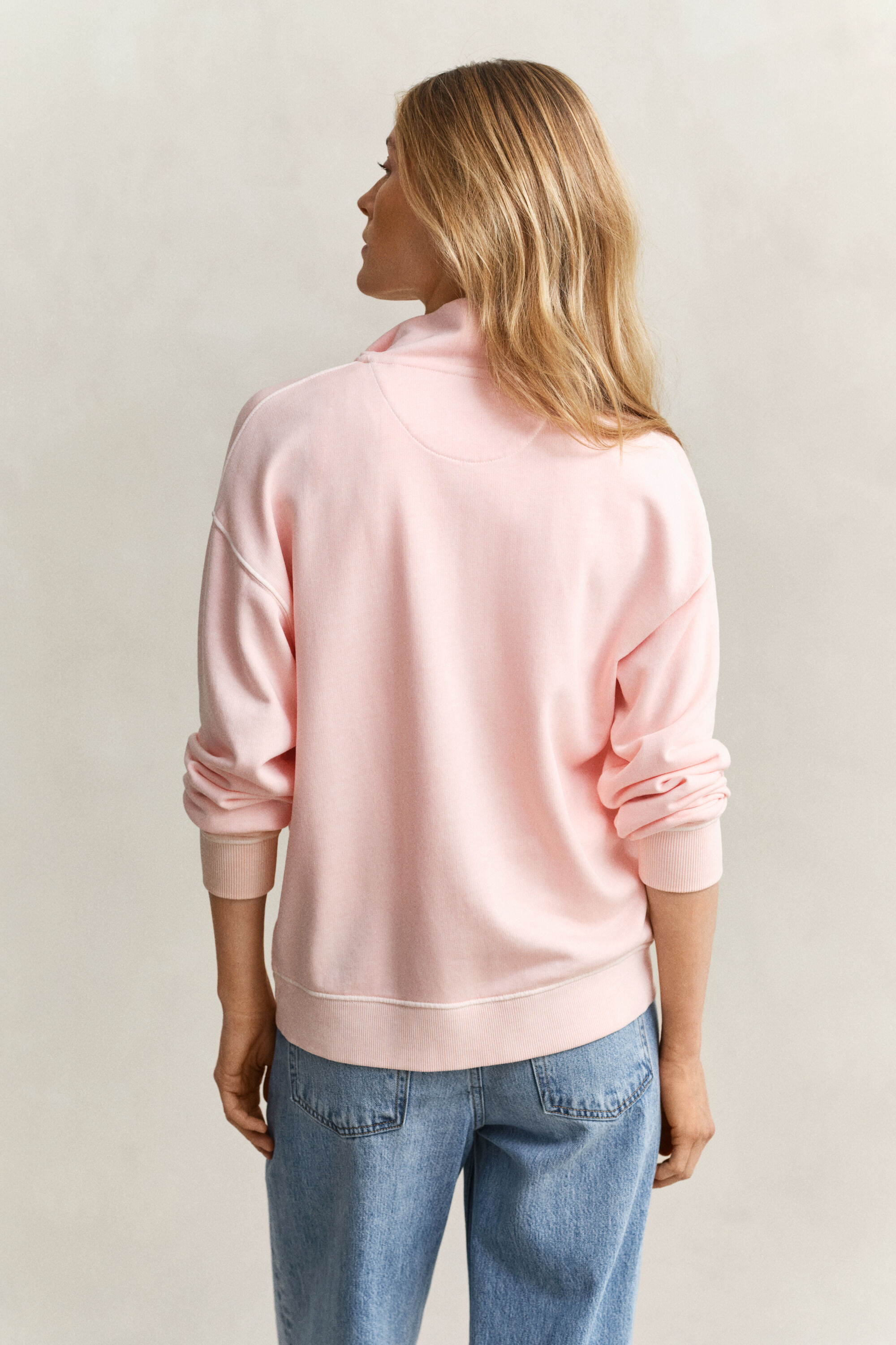 Sweatshirt com meio fecho de correr Washed Shield