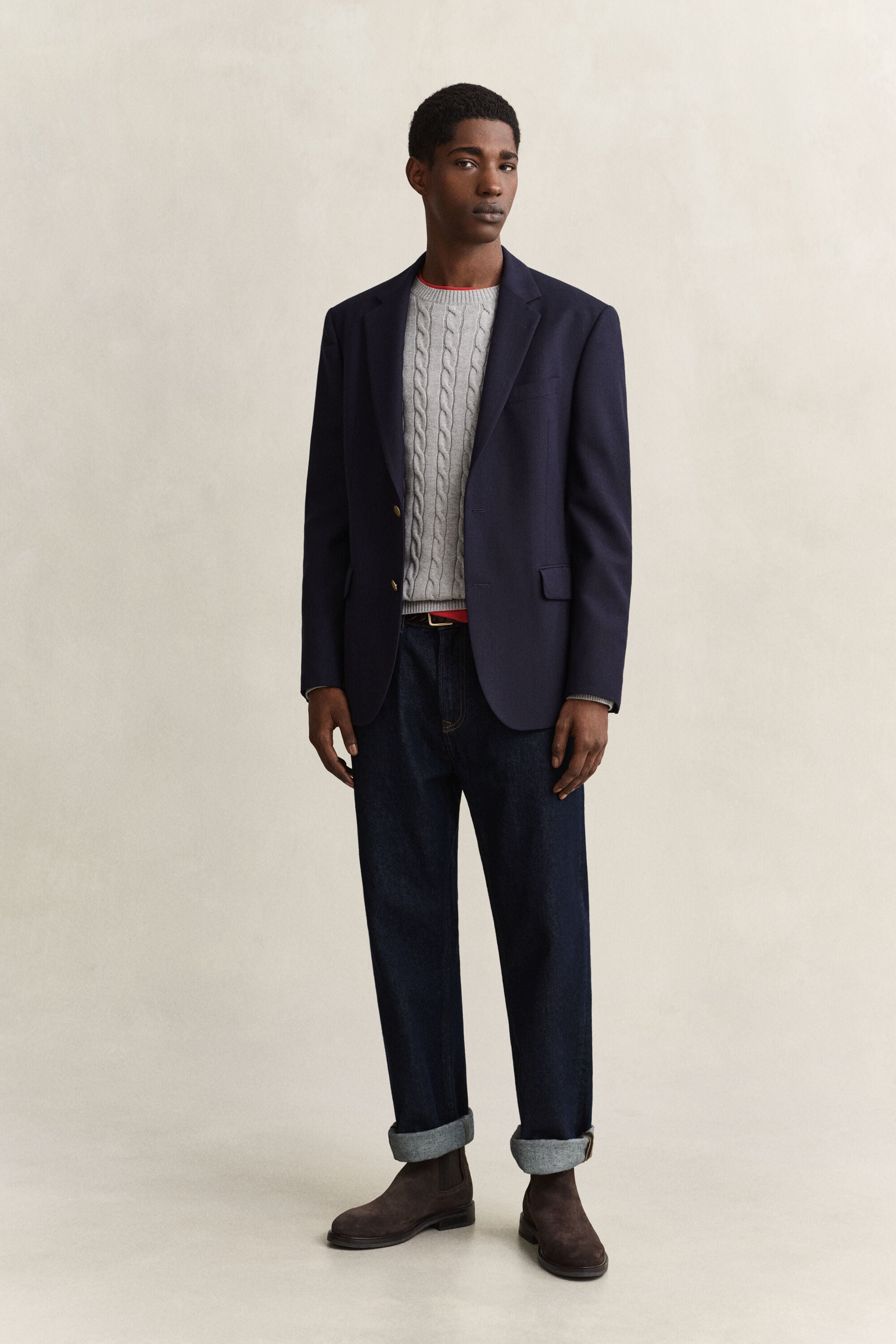 Camisola em malha entrançada Classic