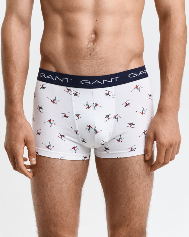 Caixa de presente com pack de três boxers com estampado Skier