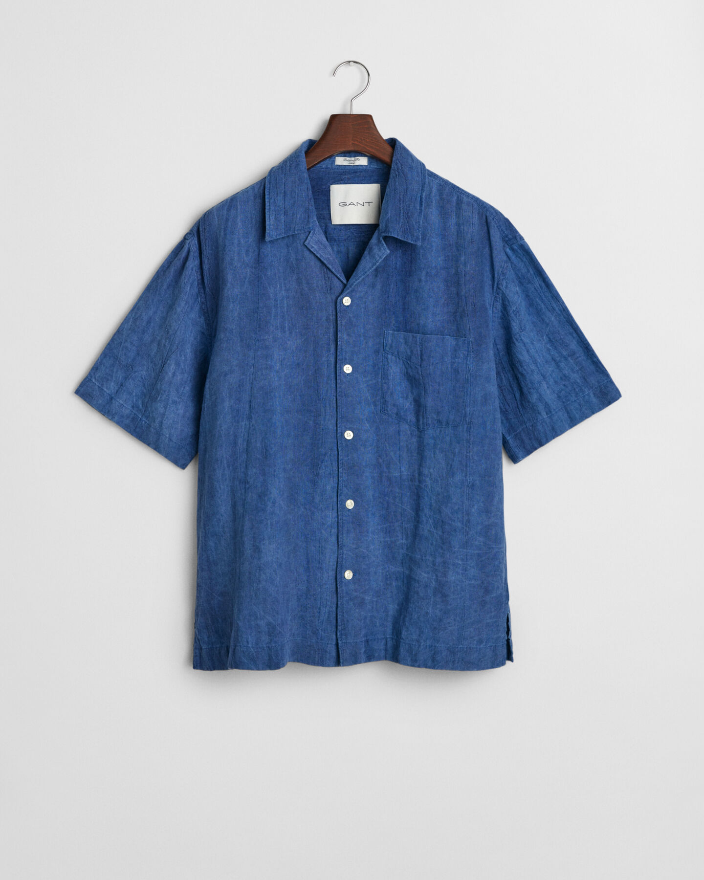 Camisa de manga curta em linho Resort relaxed fit