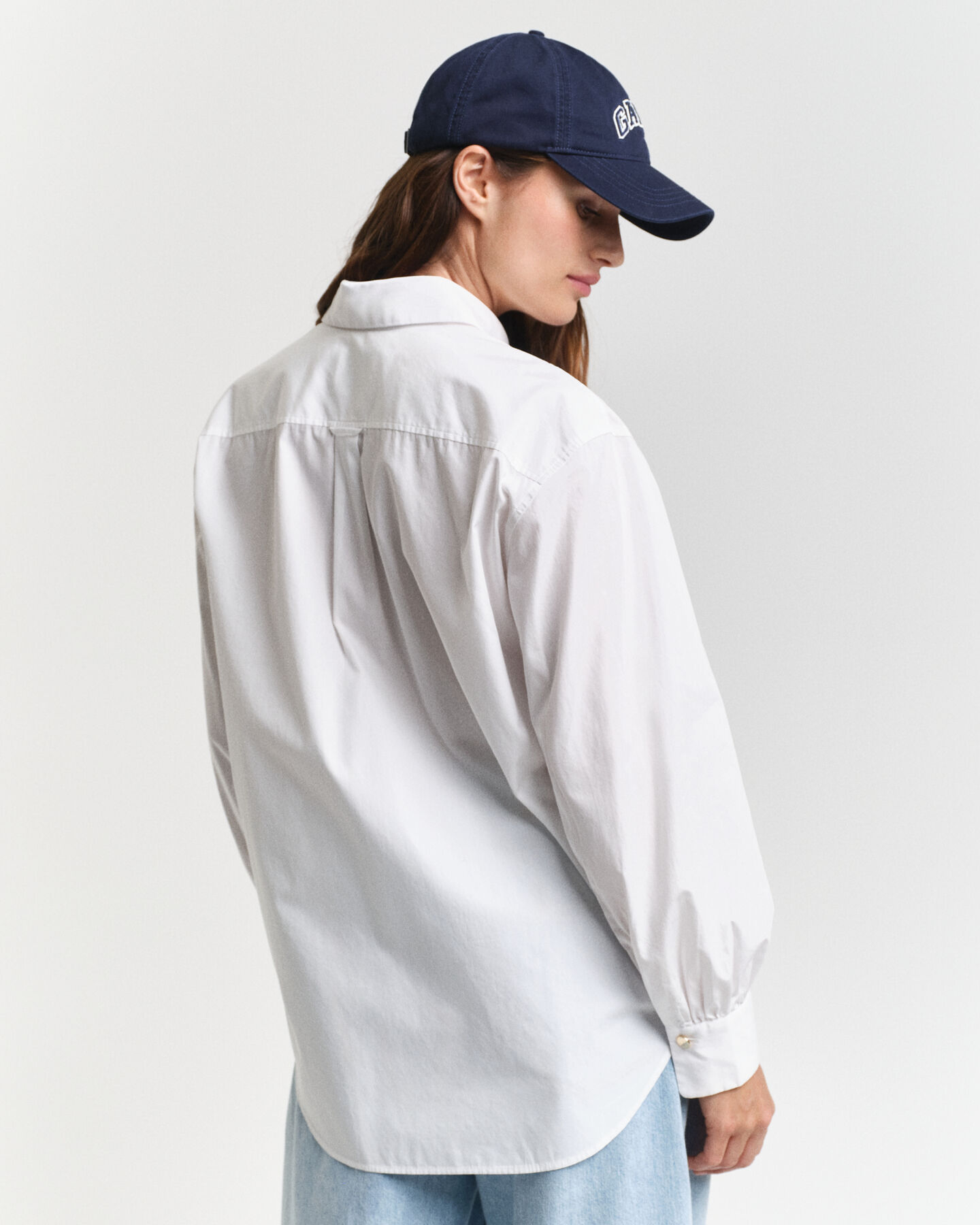 Camisa em popelina com mangas volumosas relaxed fit