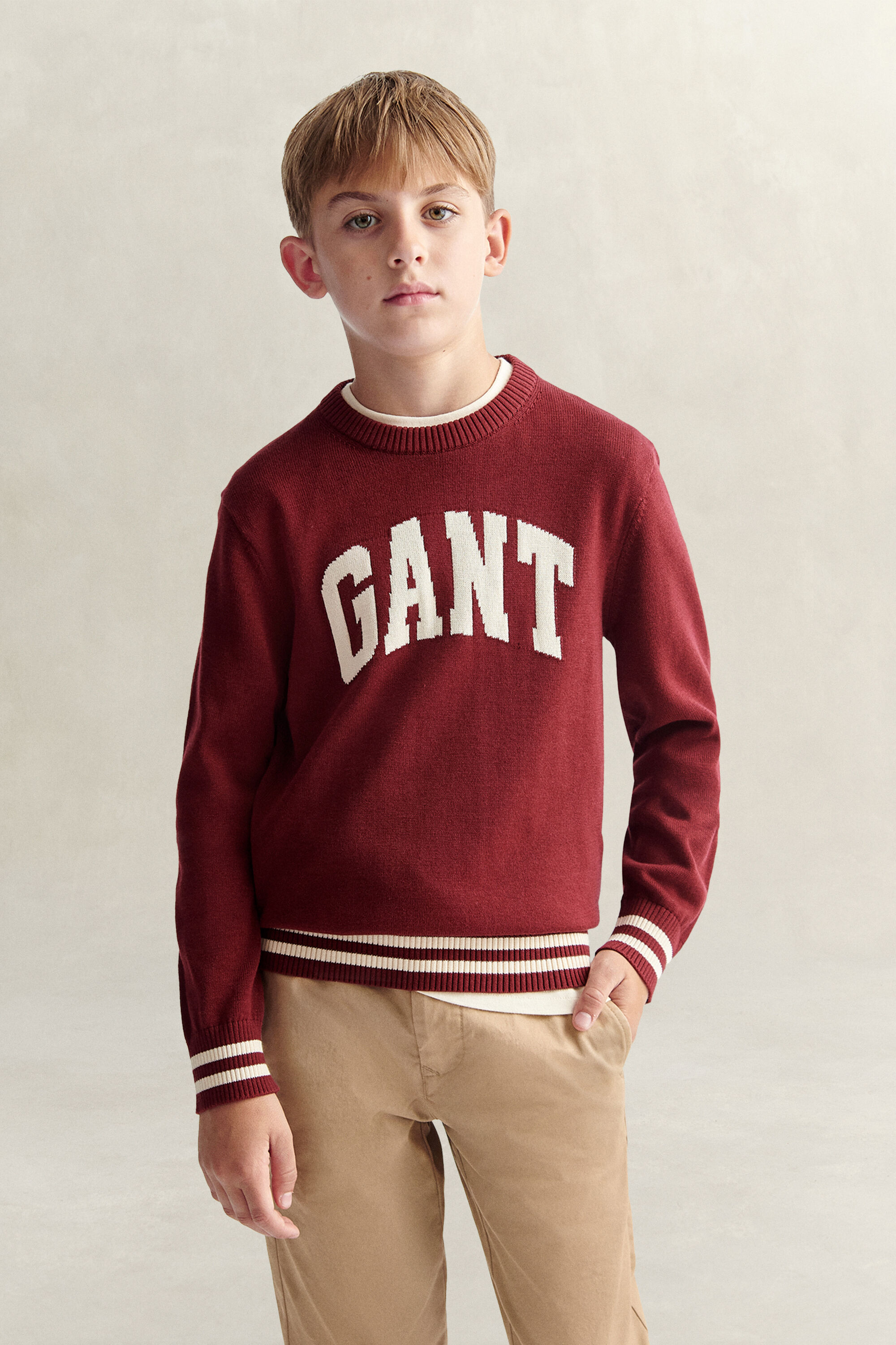 Camisola de malha em intarsia Teen Boys