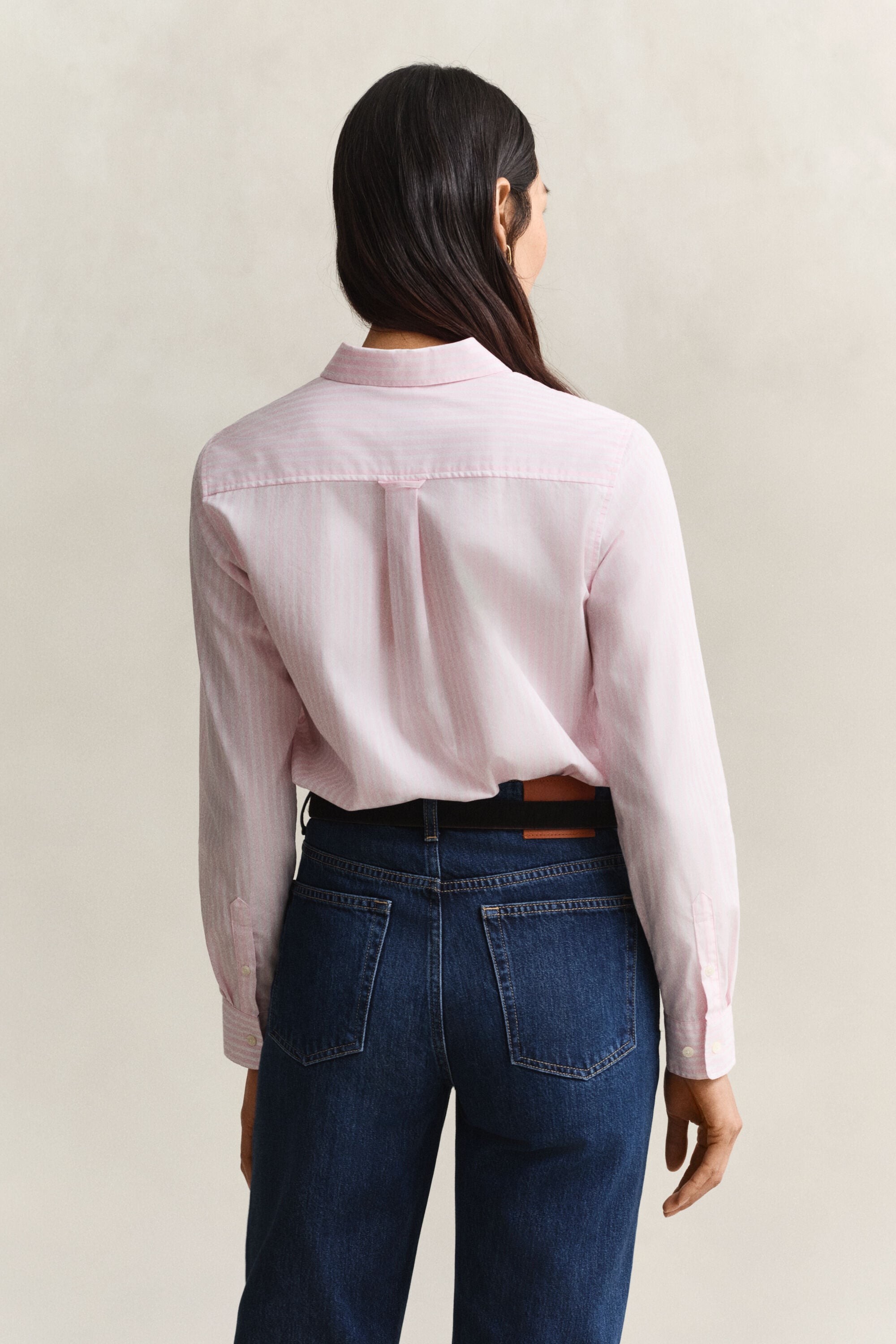 Camisa em popelina às riscas Classic regular fit