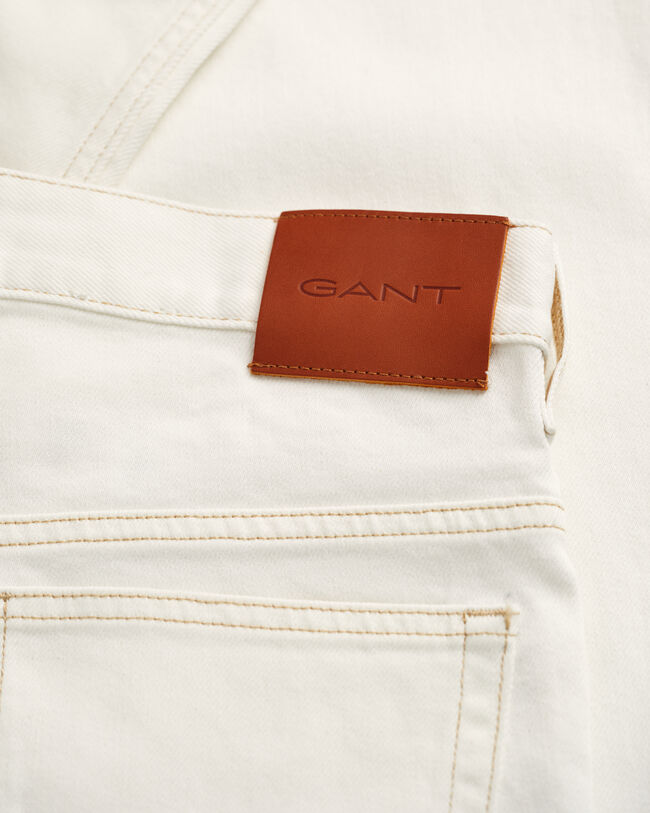 Calças de ganga brancas loose fit